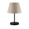 GloboStar® LARA 204-0073 Μοντέρνο Eπιτραπέζιο Φωτιστικό Μονόφωτο 1 x E27 IP20 Μαύρο Μέταλλο με Μπεζ Ύφασμα - Μ22 x Π22 x Υ36cm