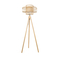 GloboStar® POPPY 01989 Boho Επιδαπέδιο Φωτιστικό Μονόφωτο 1 x E27 IP20 Μπεζ Ξύλο - Μ58 x Π58 x Υ149cm