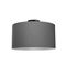 GloboStar® CILIO 203-0158 Μοντέρνο Φωτιστικό Οροφής Καπέλο Μονόφωτο 1 x E27 IP20 Γκρι Ύφασμα - Μ38 x Π30 x Υ21cm