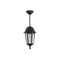 GloboStar® VITRO 203-0189 Vintage Κρεμαστό Φωτιστικό Φαναράκι Μονόφωτο 1 x E27 IP44 Μαύρο Πλαστικό Σώμα - Μ16 x Π16 x Υ48cm
