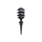 GloboStar® LANTERNA 203-0242 Μοντέρνο Καρφωτό Φωτιστικό Φαναράκι Μονόφωτο 1 x E27 IP44 Μαύρο Πλαστικό Σώμα - Μ17 x Π17 x Υ80cm