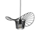 GloboStar® LUMINOVA 61462 Μοντέρνο Κρεμαστό Φωτιστικό Πλέγμα Μονόφωτο 1 x E27 IP20 Μαύρο Σχοινί με Μαύρο Σύρμα - Μ42 x Π42 x Υ20.5cm