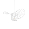 GloboStar® LUMINOVA 61463 Μοντέρνο Κρεμαστό Φωτιστικό Πλέγμα Μονόφωτο 1 x E27 IP20 Λευκό Σχοινί με Λευκό Σύρμα - Μ42 x Π42 x Υ20.5cm