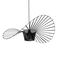 GloboStar® LUMINOVA 61466 Μοντέρνο Κρεμαστό Φωτιστικό Πλέγμα Μονόφωτο 1 x E27 IP20 Μαύρο Σχοινί με Μαύρο Σύρμα - Μ80 x Π80 x Υ30cm
