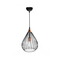 GloboStar® RADIARO 201-0015 Vintage Κρεμαστό Φωτιστικό Πλέγμα Μονόφωτο 1 x E27 IP20 Μαύρο Μέταλλο - Μ28 x Π28 x Υ70cm