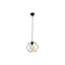 GloboStar® SOLIS 201-0045 Vintage Κρεμαστό Φωτιστικό Πλέγμα Μονόφωτο 1 x E27 IP20 Μαύρο Μέταλλο - Μ17 x Π17 x Υ75cm