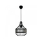 GloboStar® LUMAON 201-0081 Vintage Κρεμαστό Φωτιστικό Πλέγμα Μονόφωτο 1 x E27 IP20 Μαύρο Μέταλλο με Διάφανο Κρύσταλλο - Μ28 x Π28 x Υ80cm