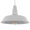 GloboStar® RAY 01043 Vintage Κρεμαστό Φωτιστικό Καμπάνα Μονόφωτο 1 x E27 IP20 Λευκό Μέταλλο - Μ36 x Π36 x Υ25cm