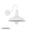 GloboStar® SORD 01066 Vintage Επιτοίχιο Φωτιστικό Απλίκα Μονόφωτο 1 x E27 IP20 Λευκό Μέταλλο - Μ26 x Π37 x Υ24cm