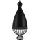 GloboStar® CARNEL 01106 Vintage Κρεμαστό Φωτιστικό Πλέγμα Μονόφωτο 1 x E27 IP20 Μαύρο Μέταλλο - Μ26 x Π26 x Υ70cm