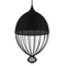 GloboStar® CANARIO 01107 Vintage Κρεμαστό Φωτιστικό Πλέγμα Μονόφωτο 1 x E27 IP20 Μαύρο Μέταλλο - Μ28 x Π28 x Υ47cm