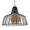 GloboStar® TERE 01165 Vintage Κρεμαστό Φωτιστικό Καμπάνα Μονόφωτο 1 x E27 IP20 Μαύρο Μέταλλο - Μ30 x Π30 x Υ25cm
