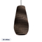 GloboStar® SANTORINI 01294 Boho Κρεμαστό Φωτιστικό Καμπάνα Μονόφωτο 1 x E27 IP20 3D Καφέ Χαρτί - Μ21 x Π21 x Y43cm