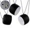 GloboStar® JASPER 01375 Μοντέρνο Κρεμαστό Φωτιστικό Ανάρτηση Σετ Τρίφωτο 3 x E27 IP20 Μαύρο & Λευκό Μέταλλο - Μ75 x Π75 x Υ22cm
