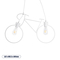 GloboStar® BIKE 01300 Vintage Κρεμαστό Φωτιστικό Φιγούρα Δίφωτο 2 x E27 IP20 Λευκό Μέταλλο - Μ67 x Π3.5 x Υ41cm