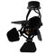 GloboStar® CHICAGO 01371 Vintage Φωτιστικό Οροφής Πλέγμα Μονόφωτο 1 x E27 IP20 Μαύρο Μέταλλο - Μ20 x Π20 x Υ27.5cm