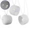 GloboStar® JASPER 01376 Μοντέρνό Κρεμαστό Φωτιστικό Καμπάνα Σετ Τρίφωτο 3 x E27 IP20 Λευκό Μέταλλο - Μ75 x Π75 x Υ22cm