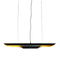 GloboStar® ESTERINA 01473 Μοντέρνο Κρεμαστό Φωτιστικό Ανάρτηση Δίφωτο 2 x E27 IP20 Μαύρο & Χρυσό Μέταλλο - Μ100 x Π10 x Y10cm