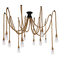 GloboStar® ATROX 01548 Vintage Φωτιστικό Ανάρτηση Πολύφωτο 12 x E27 IP20 Μπεζ Σχοινί - 12 x 2 Μέτρα