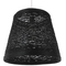 GloboStar® PLAYROOM 01563 Vintage Κρεμαστό Φωτιστικό Καπέλο Μονόφωτο 1 x E27 IP20 Μαύρο Rattan - Μ32 x Π32 x Υ27cm