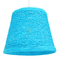 GloboStar® PLAYROOM 00995 Vintage Κρεμαστό Φωτιστικό Καμπάνα Μονόφωτο 1 x E27 IP20 Μπλε Rattan - Μ32 x Π32 x Υ27cm