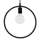 GloboStar® OMICRON 01578 Μοντέρνο Κρεμαστό Φωτιστικό Ανάρτηση Μονόφωτο 1 x E27 IP20 Μαύρο Μέταλλο - Μ33 x Π4 x Υ33cm