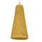 GloboStar® INCASS 01625 Vintage Κρεμαστό Φωτιστικό Καμπάνα Μονόφωτο 1 x E27 IP20 Μπεζ Rattan - Μ15 x Π15 x Y30.5cm