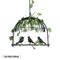 GloboStar® NEST 01640 Vintage Κρεμαστό Φωτιστικό Φιγούρα Μονόφωτο 1 x E27 IP20 Μαύρο Μέταλλο με Πράσινο Πλαστικό - Μ48 x Π38 x Y40cm
