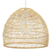 GloboStar® MALIBU 00973 Boho Κρεμαστό Φωτιστικό Πλέγμα Μονόφωτο 1 x E27 IP20 Μπεζ Ξύλο - Μ40 x Π40 x Υ35cm
