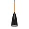 GloboStar® DILLON 00877 Μοντέρνο Κρεμαστό Φωτιστικό Καμπάνα Μονόφωτο 1 x E27 IP20 Μαύρο Μέταλλο - Μ11 x Π11 x Υ36cm