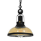GloboStar® BILLIARD 00971 Vintage Κρεμαστό Φωτιστικό Καμπάνα Μονόφωτο 1 x E27 IP20 Mαύρο Μέταλλο με Μελί Γυαλί - Μ25 x Π25 x Υ29cm