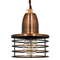 GloboStar® MANHATTAN 01453 Μοντέρνο Κρεμαστό Φωτιστικό Καμπάνα Μονόφωτο 1 x E27 IP20 Χάλκινο Μέταλλο - Μ11 x Π11 x Υ14cm