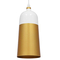 GloboStar® PALAZZO 01524 Μοντέρνο Κρεμαστό Φωτιστικό Καμπάνα Μονόφωτο 1 x E27 IP20 Λευκό & Χρυσό Μέταλλο - Μ14 x Π14 x Υ34cm
