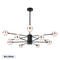 GloboStar® ORNATE 01553 Φωτιστικό Οροφής LED 104W lm ° AC 220-240V IP20 Φυσικό Λευκό 4500k Μαύρο & Χάλκινο Μέταλλο με Λευκό Πλαστικό - Μ65 x Π65 x Υ70cm - 2 Xρόνια Εγγύηση