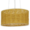 GloboStar® INCASS 01630 Vintage Κρεμαστό Φωτιστικό Καπέλο Τρίφωτο 3 x E27 IP20 Μπεζ Rattan - Μ40 x Π40 x Υ22cm
