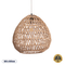 GloboStar® JENSON 00911 Boho Κρεμαστό Φωτιστικό Πλέγμα Μονόφωτο 1 x E27 IP20 Μπεζ Σχοινί - Μ36 x Π36 x Y30cm