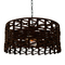 GloboStar® VERA 00920 Boho Κρεμαστό Φωτιστικό Πλέγμα Μονόφωτο 1 x E27 IP20 Καφέ Σχοινί - Μ50 x Π50 x Υ30cm