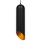 GloboStar® CARSON 01528 Μοντέρνο Κρεμαστό Φωτιστικό Ανάρτηση Μονόφωτο 1 x E27 IP20 Μαύρο & Χρυσό Μέταλλο - Μ12 x Π12 x Υ52cm