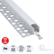 GloboStar® PLASTERBOARD-PROFILE 70834-3M Προφίλ Αλουμινίου - Βάση & Ψύκτρα Ταινίας LED με Λευκό Γαλακτερό Κάλυμμα - Χωνευτή Τερματική Χρήση σε Τελείωμα Γυψοσανίδας ή σε Πλακάκι - Trimless - Πατητό Κάλυμμα - Ασημί - 3 Μέτρα - Πακέτο 5 Τεμαχίων - Μ300 x Π3.1 x Υ1.3cm