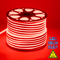 GloboStar® 70563 OVALE 120° Degree Neon Flex Epistar LED SMD 2835 1m 12W/m 120LED/m 1212lm/m 120° DC 24V Αδιάβροχη IP68 Κόκκινο Dimmable