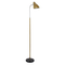 GloboStar® VERSA 00832 Μοντέρνο Επιδαπέδιο Φωτιστικό Μονόφωτο 1 x E27 IP20 Χρυσό & Ασημί Μέταλλο με Μαύρο Μάρμαρο - Μ15 x Π15 x Υ155cm