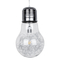 GloboStar® LAMP 01677 Μοντέρνο Κρεμαστό Φωτιστικό Φιγούρα Μονόφωτο 1 x E27 IP20 Ασημί Μέταλλο με Διάφανο Γυαλί - Μ30 x Π30 x Υ52cm