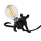 GloboStar® MOUSE 00675 Vintage Επιτραπέζιο Φωτιστικό Πορτατίφ Λαμπατέρ Μονόφωτο με Ντουί 1 x E12 AC 230V Μαύρο Πλαστικό Μ13 x Π4 x Υ7cm