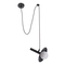 GloboStar® CELEST 00789 Μοντέρνο Κρεμαστό Φωτιστικό Ανάρτηση Μονόφωτο 1 x G9 Μαύρο Μέταλλο με Λευκό Γυαλί - Μ20 x Π20 x Υ26.5cm