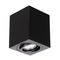 GloboStar® AKIRA 60621 Επιφανειακό Κινούμενο Τετράγωνο Φωτιστικό Σποτ Αλουμινίου με Ντουί GU10 AC 220-240V IP44 Μ8 x Π8 x Υ10cm - Μαύρο