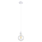 GloboStar® HANNA 36217 Μοντέρνο Κρεμαστό Φωτιστικό Ανάρτηση Μονόφωτο 1 x E27 IP20 Λευκό Πλαστικό - Μ4 x Π4 x Υ110cm