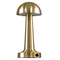 GloboStar® COCO 76512 Μοντέρνο Επιτραπέζιο Φωτιστικό Πορτατίφ LED 1.5W 105lm 120° DC 5V Επαναφορτιζόμενο με Μπαταρία Li-ion 1800mAh - Διακόπτη Αφής με 3 Εντάσεις Φωτισμού Θερμό Λευκό 2700K Dimmable - Φ10 x 22cm - Χρυσό
