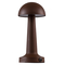 GloboStar® COCO 76513 Μοντέρνο Επιτραπέζιο Φωτιστικό Πορτατίφ LED 1.5W 105lm 120° DC 5V Επαναφορτιζόμενο με Μπαταρία Li-ion 1800mAh - Διακόπτη Αφής με 3 Εντάσεις Φωτισμού Θερμό Λευκό 2700K Dimmable - Φ10 x 22cm - Σκούρο Καφέ