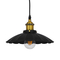 GloboStar® MARGI 10001166 Vintage Κρεμαστό Φωτιστικό Καμπάνα Μονόφωτο 1 x E27 IP20 Μαύρο & Χρυσό Μέταλλο - Μ25 x Π25 x Υ15cm
