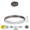 GloboStar® SALEM 61248 Κρεμαστή Πλαφονιέρα Οροφής Δαχτυλίδι-Κύκλος LED CCT 105W 12075lm 120° AC 220-240V - Εναλλαγή Φωτισμού μέσω Τηλεχειριστηρίου All In One Ψυχρό 6000k+Φυσικό 4500k+Θερμό 2700k Dimmable Φ60cm - Καφέ Χάλκινο - 3 Years Warranty